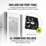 Corsair 7000D AIRFLOW, Full Tower, PC, Blanc, ATX, micro ATX, Mini-ITX, Gaming, 19 cm