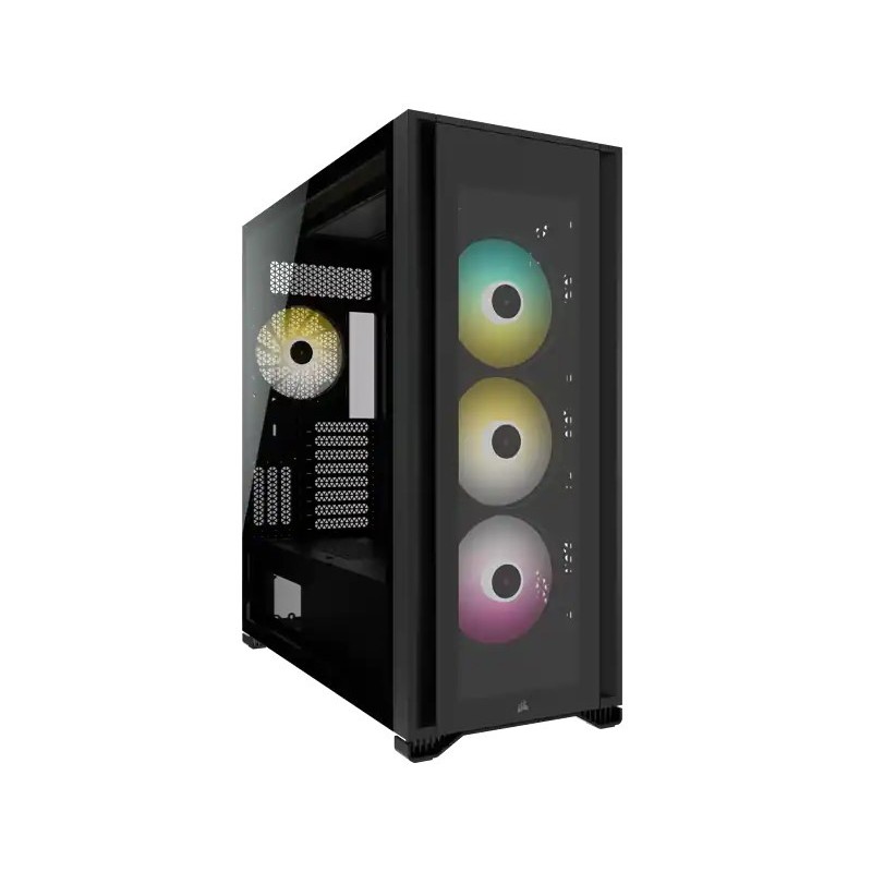 Corsair iCUE 7000X RGB, Full Tower, PC, Noir, ATX, EATX, micro ATX, Mini-ITX, Plastique, Acier, Verre trempé, Jouer