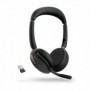Jabra Evolve2 65 Flex, Avec fil &sans fil, BureauCentre d'appels, 20 - 20000 Hz, 136 g, Casque, Noir