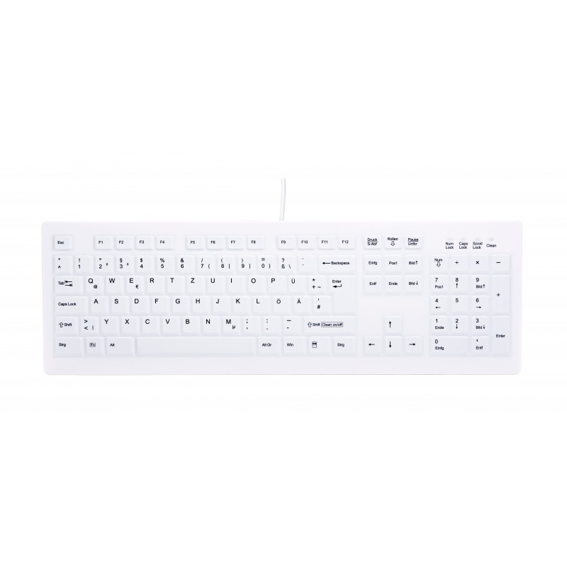 Cherry Contour Design Active Key AK-C8100, Taille réelle 100 %, Sans fil, RF sans fil, Blanc