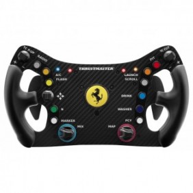 ThrustMaster Ferrari 488 GT3, Volant, PC, Croix directionnelle, Touche Menu, Touche mode, Bouton Démarrer, AnalogiqueNumérique, Avec fil, Noir