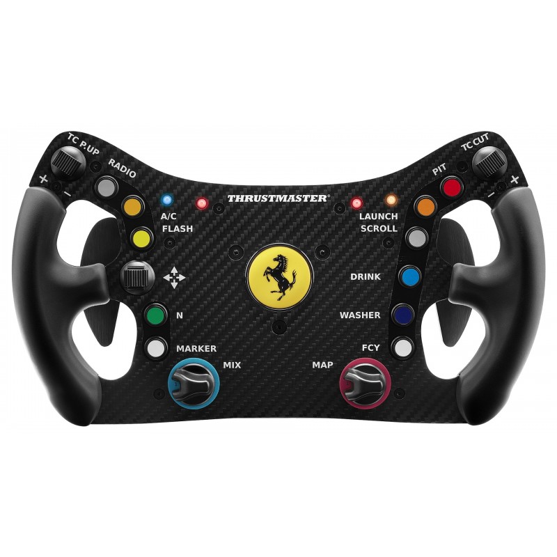 ThrustMaster Ferrari 488 GT3, Volant, PC, Croix directionnelle, Touche Menu, Touche mode, Bouton Démarrer, AnalogiqueNumérique, Avec fil, Noir