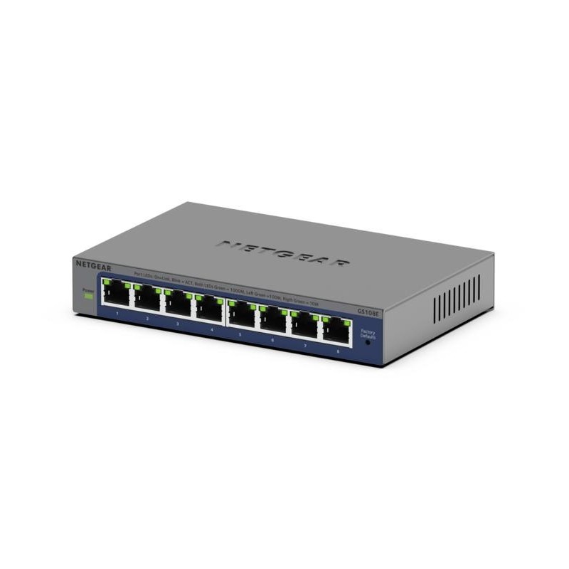Netgear GS108Ev4, Non-géré, L2L3, Gigabit Ethernet 101001000