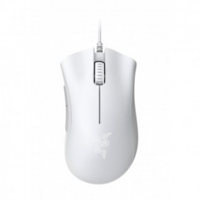 Razer DeathAdder Essential, Droitier, Optique, USB Type-A, 6400 DPI, Blanc