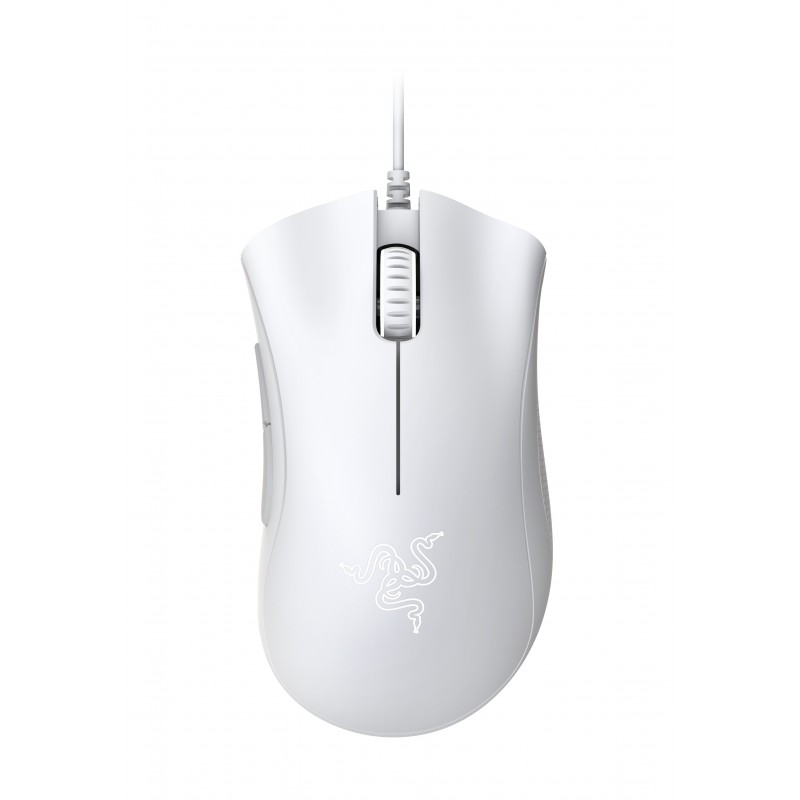 Razer DeathAdder Essential, Droitier, Optique, USB Type-A, 6400 DPI, Blanc