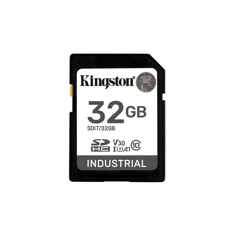 Kingston 32G SDHC Industrial pSLC, 32 Go, SDHC, Classe 10, UHS-I, 100 Mos, 80 Mos