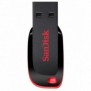 SanDisk Cruzer Blade, 16 Go, USB Type-A, 2.0, Sans capuchon, 2,5 g, Noir, Rouge