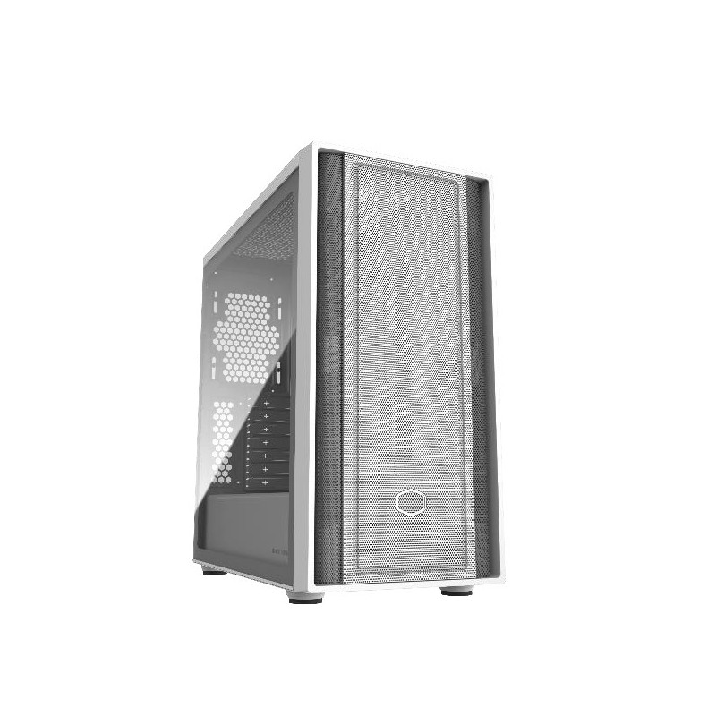 Cooler Master MasterBox 600 White Lite, Midi Tower, PC, Blanc, Transparent, ATX, micro ATX, ITX, EATX, Acier, Plastique, Verre trempé, 17 cm