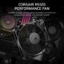 Corsair RS120, Ventilateur, 12 cm, 420 trmin, 2100 trmin, 36 dB, 72,8 cfm