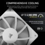 Corsair RS120, Ventilateur, 12 cm, 420 trmin, 2100 trmin, 36 dB, 72,8 cfm