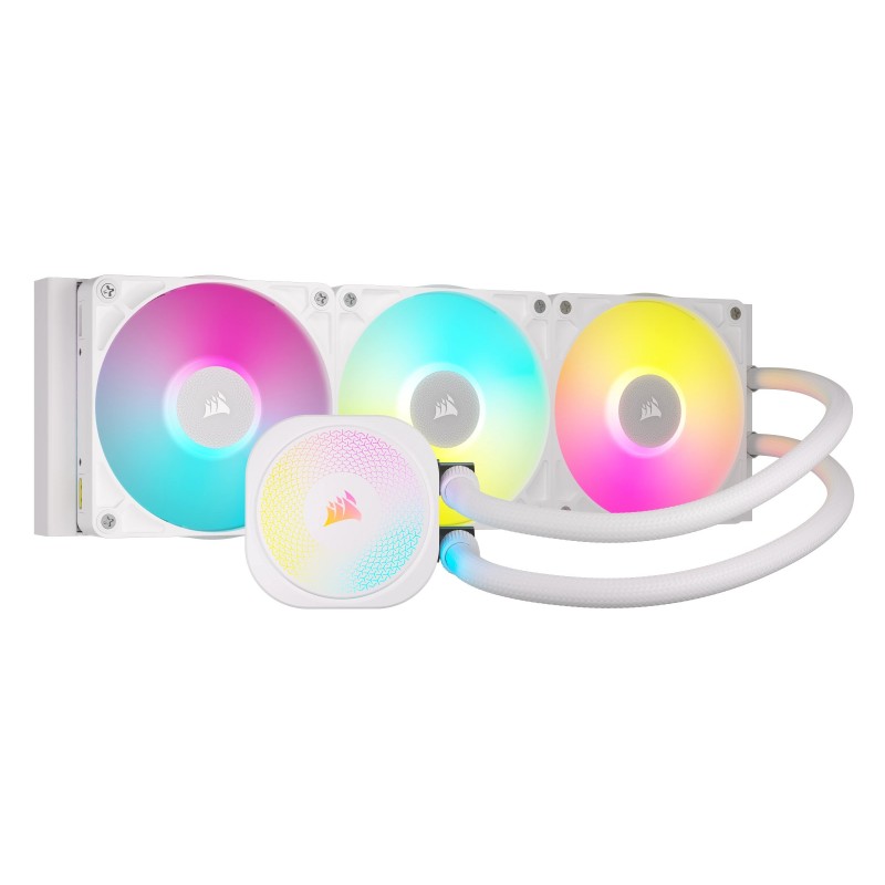 Corsair iCUE LINK TITAN RX RGB, Refroidisseur de liquide tout-en-un, 12 cm, 300 trmin, 2100 trmin, 73,5 cfm, Blanc