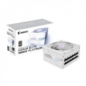Gigabyte AORUS ELITE P1000W ICE Alimentation - PCIe 5.0, 80 PLUS Platinum, Conception entièrement modulaire, Ventilateur de 120 mm, Compatible ATX 3.0, Prise EU, 1000 W, 100 - 240 V, 5060 Hz, 15 - 6.5 A, Actif, 125 W
