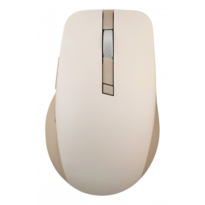 ASUS SmartO Mouse MD200 Silent Plus, Ambidextre, Optique, RF sans fil + Bluetooth, 4200 DPI, Beige