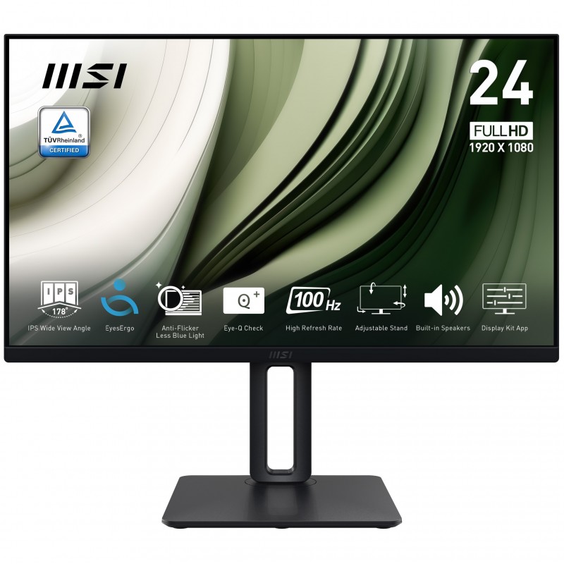 MSI Pro MP245PG, 60,5 cm 23.8", 1920 x 1080 pixels, Full HD, LCD, 4 ms, Noir
