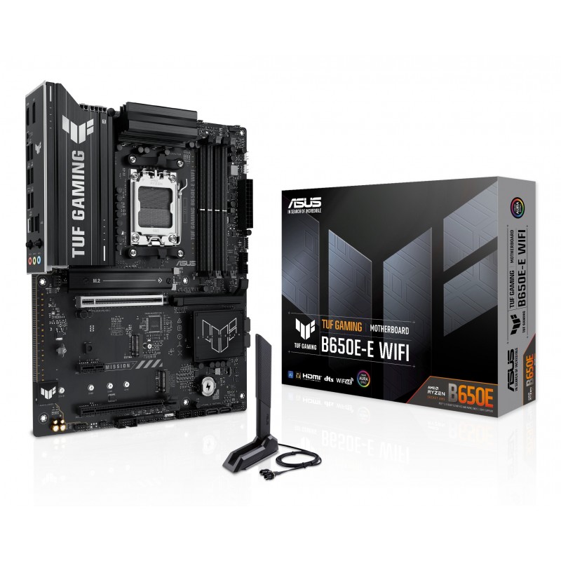 ASUS TUF GAMING B650E-E WIFI, AMD, Emplacement AM5, AMD Ryzen 7000 Series, AMD Ryzen 8000 Series, AMD Ryzen 9000 Series, Emplacement AM5, DDR5-SDRAM, 256 Go