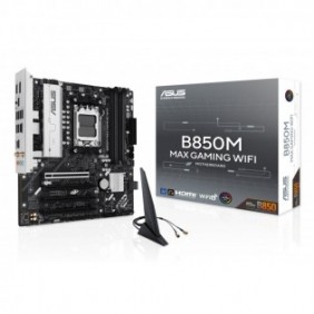 ASUS B850M MAX GAMING WIFI, AMD, Emplacement AM5, AMD Ryzen 7000 Series, AMD Ryzen 8000 Series, AMD Ryzen 9000 Series, Emplacement AM5, DDR5-SDRAM, 256 Go