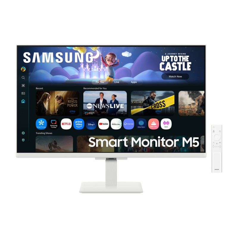 Samsung M50F, 68,6 cm 27", 1920 x 1080 pixels, Full HD, LCD, 5 ms, Blanc