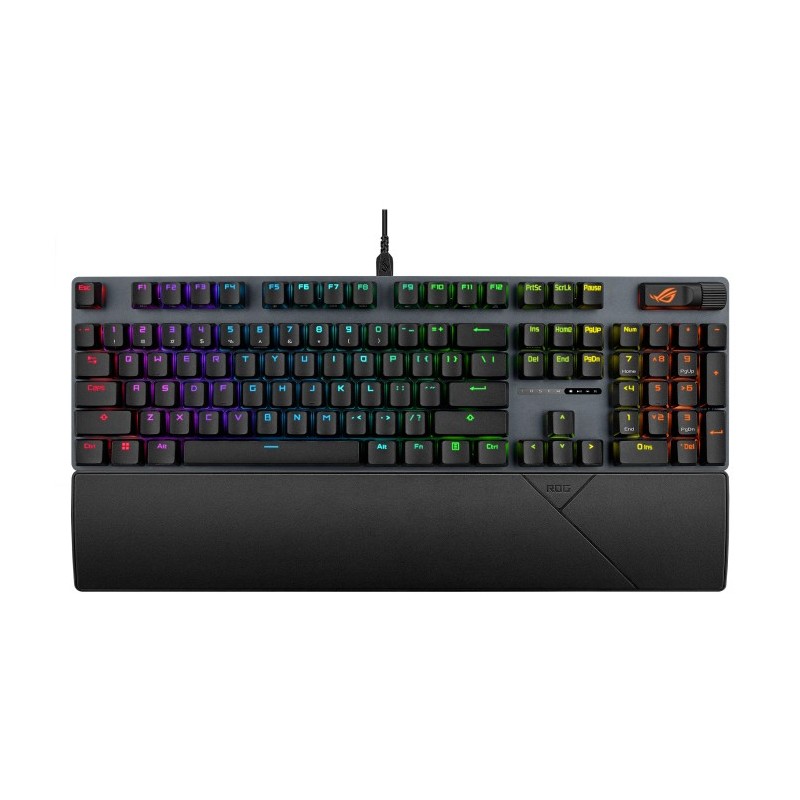 ASUS ROG Strix Scope II X, Taille réelle 100 %, Avec fil, USB, Clavier mécanique, LED RGB, Noir