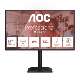 AOC E4 Q27E4U, 68,6 cm 27", 2560 x 1440 pixels, Quad HD, LED, 4 ms, Noir
