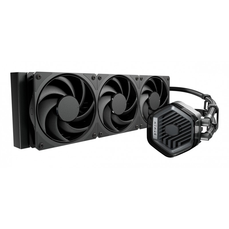 Cooler Master MasterLiquid ATMOS Stealth Series, Kit de refroidissement du liquide, 12 cm, 0 trmin, 2400 trmin, 127,6 m³h, Noir