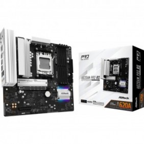 ASRock A620AM Pro RS, AMD, Emplacement AM5, AMD Ryzen 7000 Series, AMD Ryzen 8000 Series, AMD Ryzen 9000 Series, AMD Ryzen PRO 7000 Series,..., DDR5-SDRAM, 256 Go, DIMM