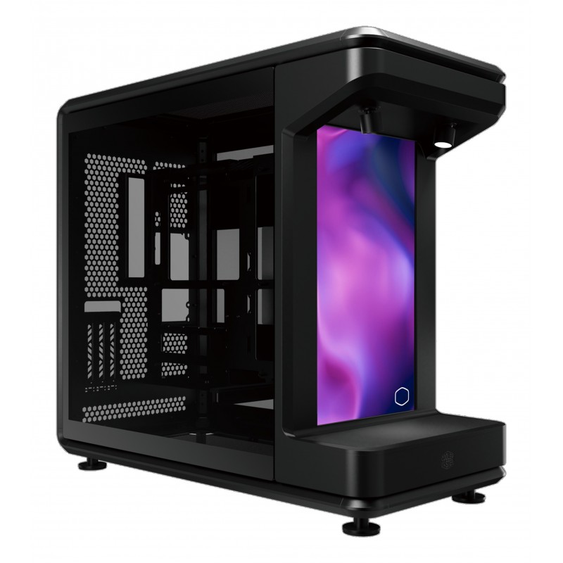 Cooler Master MasterFrame 360 STAGE LCD, Full Tower, PC, Noir, Transparent, ATX, micro ATX, Mini-ITX, SGCC, Verre trempé, 14,5 cm
