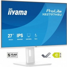 Iiyama ProLite XB2797HSU-W1, 68,6 cm 27", 1920 x 1080 pixels, Full HD, LED, 1 ms, Blanc