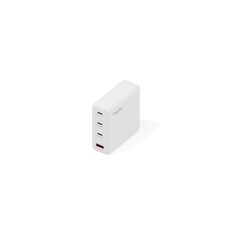 DIGITUS Chargeur USB GaN 140W, 3x USB-C, 1x USB-A, Intérieure, Secteur, Blanc