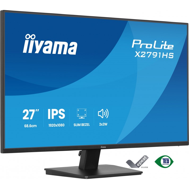Iiyama ProLite X2791HS-B1, 68,6 cm 27", 1920 x 1080 pixels, Full HD, LED, Noir