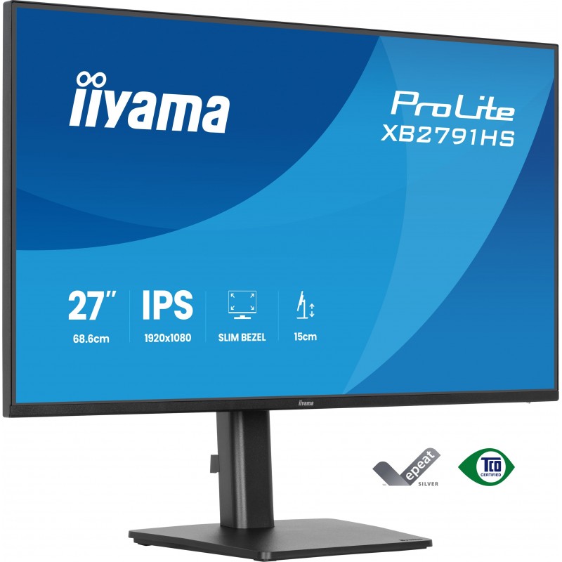 Iiyama ProLite XB2791HS-B1, 68,6 cm 27", 1920 x 1080 pixels, Full HD, LED, Noir