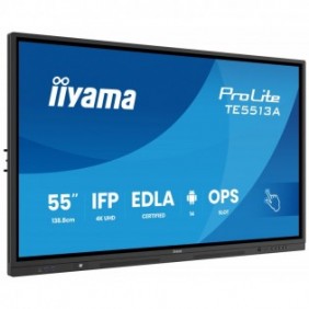 Iiyama TE5513A-B2AG, Écran plat interactif, 138,7 cm 54.6", 3840 x 2160 pixels, Wifi, 187