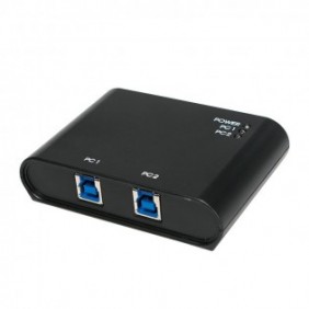 LogiLink UA0216, USB 3.2 Gen 1 3.1 Gen 1 Type-B, USB 3.2 Gen 1 3.1 Gen 1 Type-A, 5000 Mbits, Noir, Plastique, RoHS