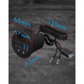 ICY BOX IB-HUB1403B, Anthracite, Plastique, Énergie, 69 mm, 56 mm, 69 mm