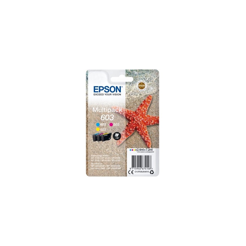 Epson 603, Rendement élevé , 7,2 ml, 3 pièce, Multi pack