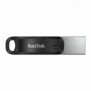SanDisk Hama 00183588, 128 Go, USB Type-A Lightning, 3.2 Gen 1 3.1 Gen 1, Pivotant, Protection par mot de passe, Noir, Argent