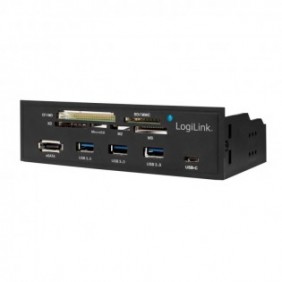 LogiLink UA0341, CF, MS Micro , Clé USB , MicroSD , SD, xD, Noir, 5.25", 5000 Mbits, RoHS, CE, SATA