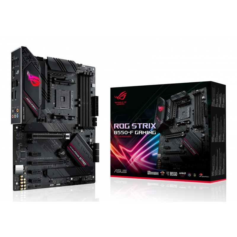 ASUS ROG STRIX B550-F GAMING, AMD, Emplacement AM4, AMD Ryzen 3000 Series, Emplacement AM4, DDR4-SDRAM, 128 Go