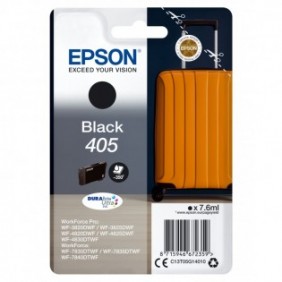 Epson Singlepack Black 405 DURABrite Ultra Ink, Rendement standard, Noir, Encre à sublimation thermique, 7,6 ml, 7,6 ml, 1 pièce