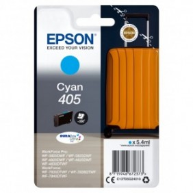 Epson Singlepack Cyan 405 DURABrite Ultra Ink, Rendement standard, Cyan, Encre à pigments, 5,4 ml, 1 pièce, Paquet unique