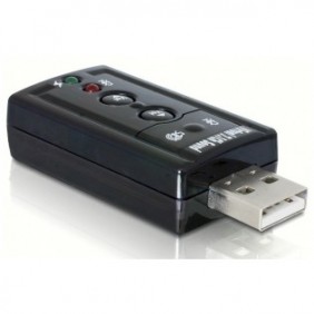 Delock 61645, USB 2.0, 2x 3,5, Noir