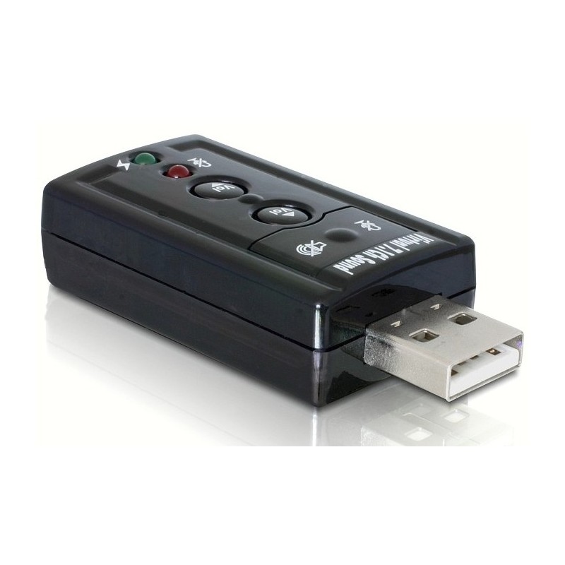 Delock 61645, USB 2.0, 2x 3,5, Noir