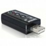 Delock 61645, USB 2.0, 2x 3,5, Noir