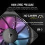 Corsair iCUE LINK RX120 RGB, Ventilateur, 12 cm, 400 trmin, 2100 trmin, 36 dB, 73,5 cfm