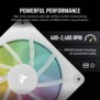 Corsair iCUE LINK LX120 RGB, Ventilateur, 12 cm, 400 trmin, 2400 trmin, Blanc