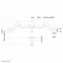 Neomounts FPMA-D950D Support d'écran à fixer 10-27" - ressort à gaz, Collier de serrage passe-fil, 9 kg, 25,4 cm 10", 68,6 cm 27", 100 x 100 mm, Argent