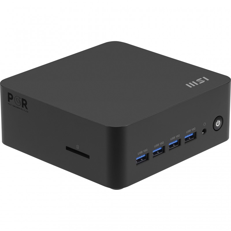 MSI Cubi Z AI 8M-006BEU, Cube, Mini PC type barebone, AMD SoC, EthernetLAN, Wi-Fi 6E 802.11ax, 120 W