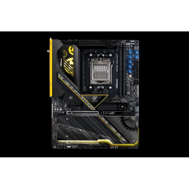ASRock X870E Taichi OCF, AMD, Emplacement AM5, AMD Ryzen 7000 Series, AMD Ryzen 8000 Series, AMD Ryzen 9000 Series, DDR5-SDRAM, 128 Go, DIMM