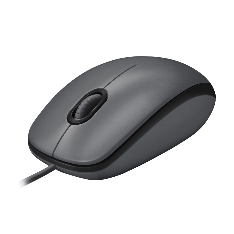Logitech M100, Ambidextre, Optique, USB Type-A, 1000 DPI, Noir