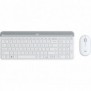 Logitech 920-009189, Taille réelle 100 %, Sans fil, RF sans fil, QWERTZ, Blanc, Souris incluse