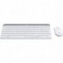 Logitech 920-009189, Taille réelle 100 %, Sans fil, RF sans fil, QWERTZ, Blanc, Souris incluse